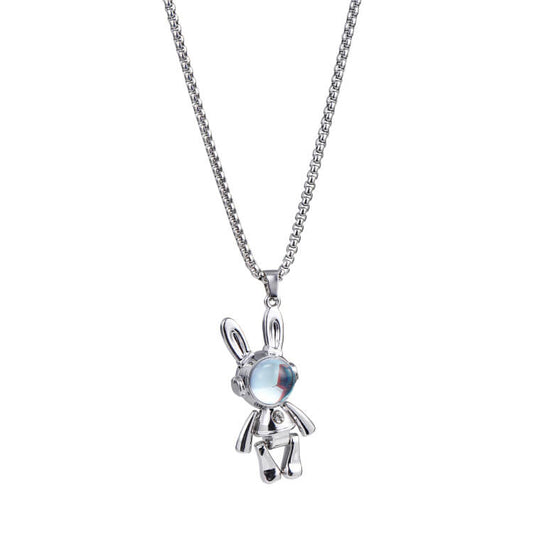 Cute Mechanical Rabbit Necklace Fashion Accessory  Buy at Khanie
