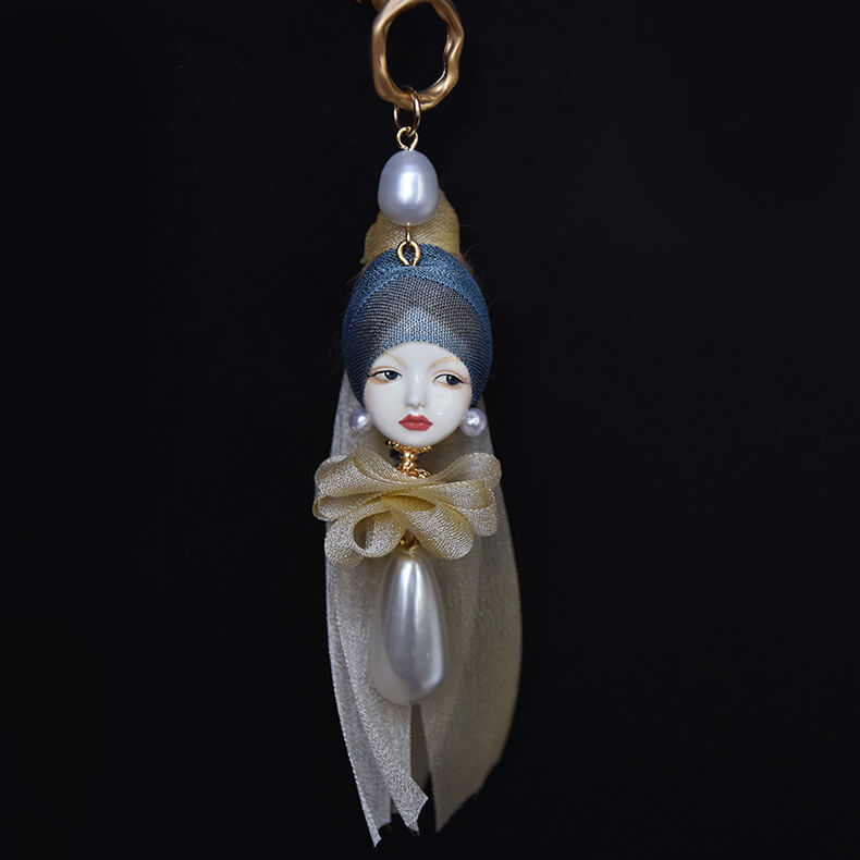 "Girl with a Pearl Earring" Handmade Cute Dolls Earrings