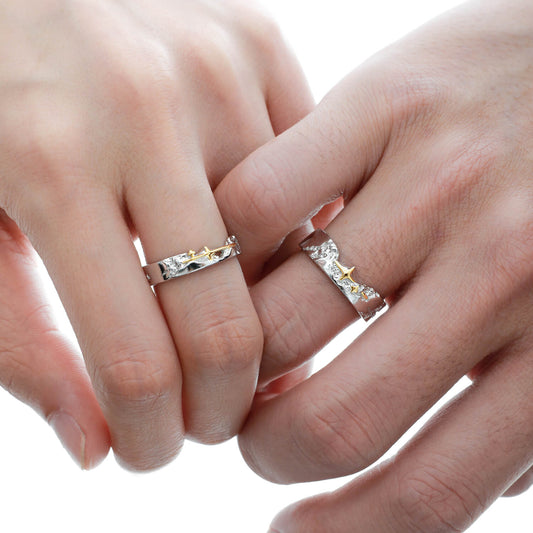 engagement rings, couples holding hands