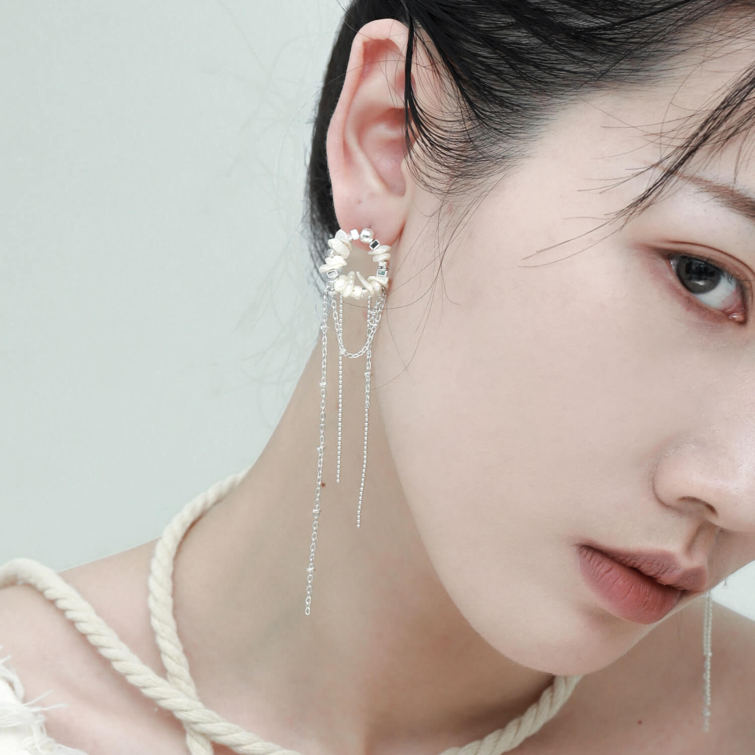Baroque Pearl Delight Luxurious Tassel Ear Earrings  Buy at KHANIE