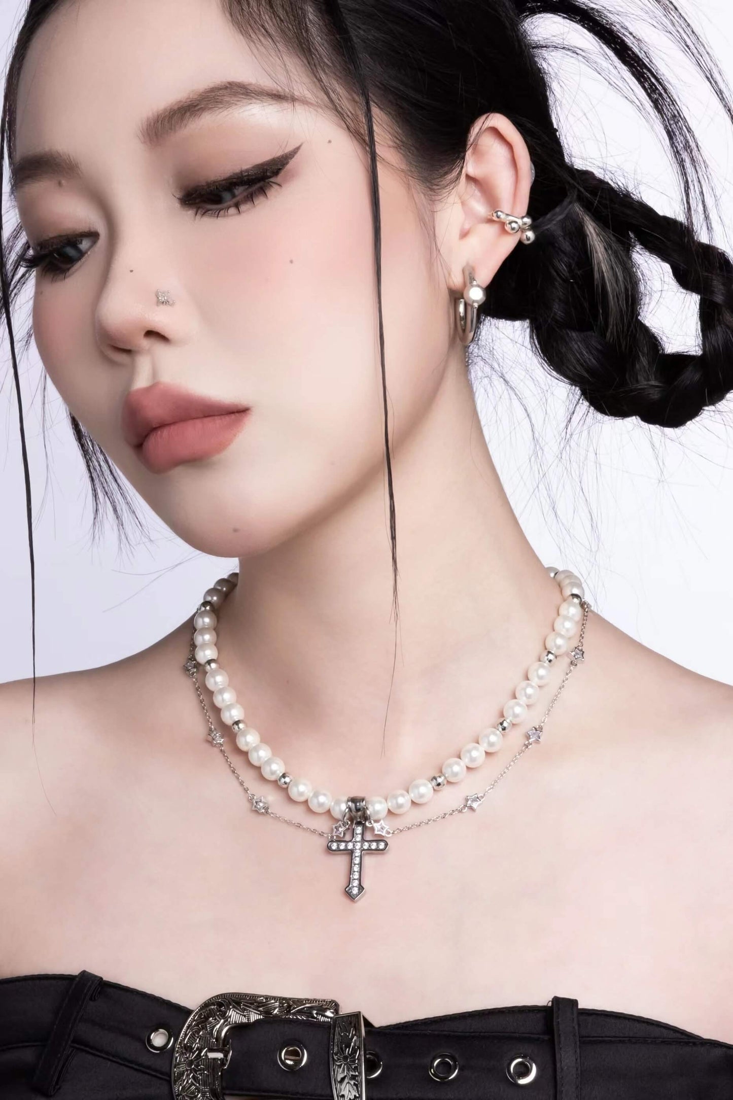 Bold and Statement-making Baroque Cross Necklace | Buy at Khanie