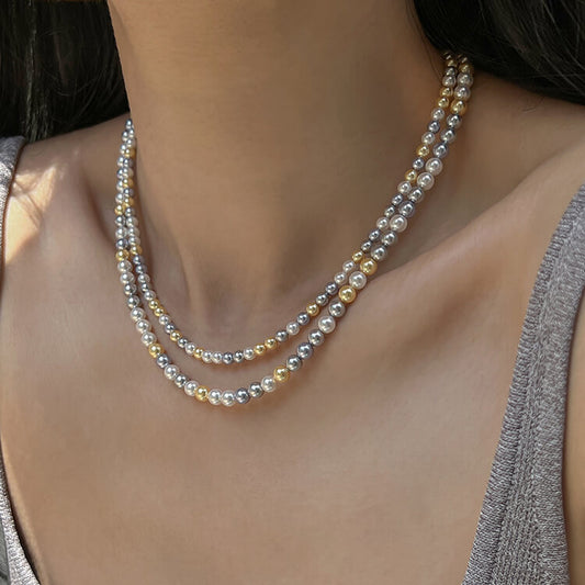 Candy Pearls Silver Necklace | Pearl Necklace Women | KHANIE