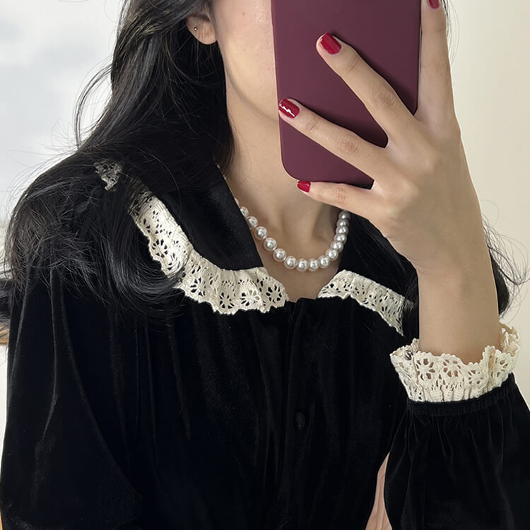 Classic White Pearl Necklace  Buy at Khanie