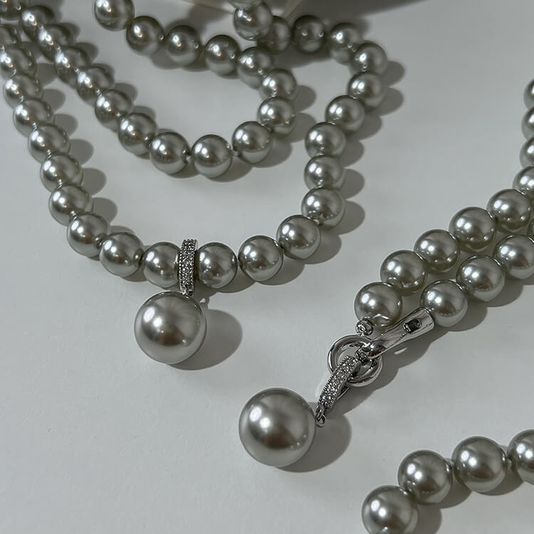 Gray Glare Pearl Multi-Way Necklace  Buy at Khanie