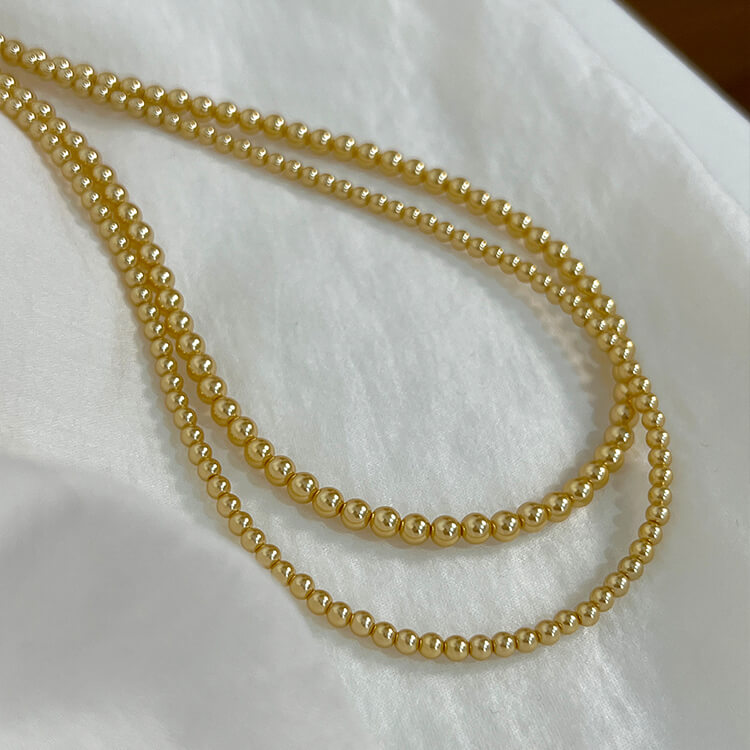 Mini Gold Pearl Necklace | Buy at KHANIE