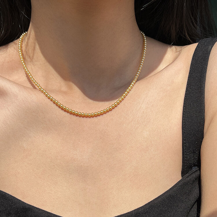 Mini Gold Pearl Necklace | Buy at KHANIE