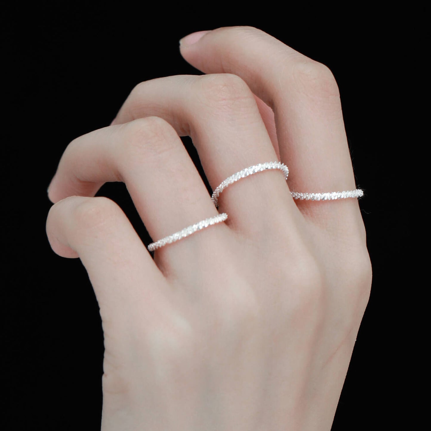 Minimalist Chic Sterling Silver Chain Ring  Buy at KHANIE