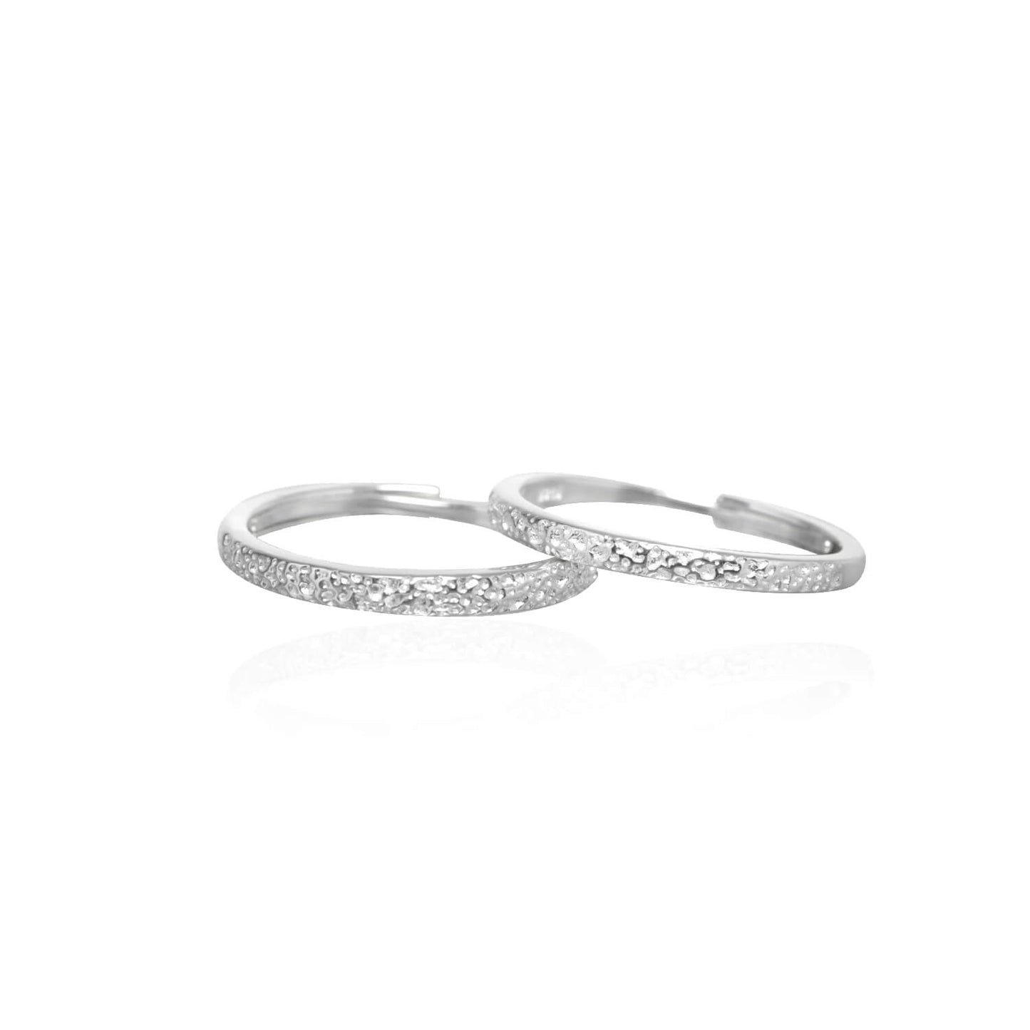 Modern Romance Silver Couple Rings  Buy at Khanie
