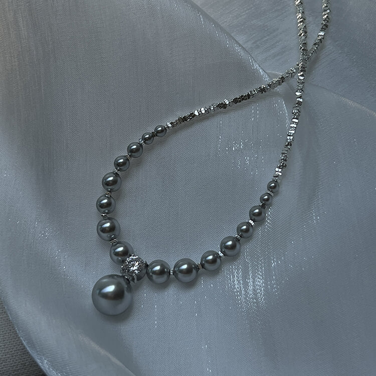 Radiant Pearl Cascade Necklace | Buy at Khanie
