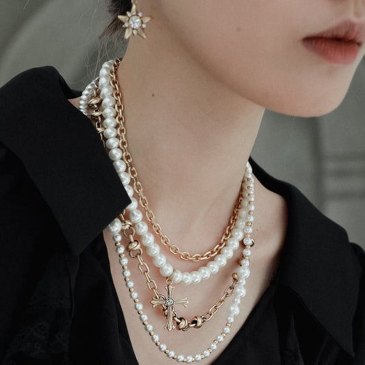 Renaissance Layers Pearl Necklace | KHANIE