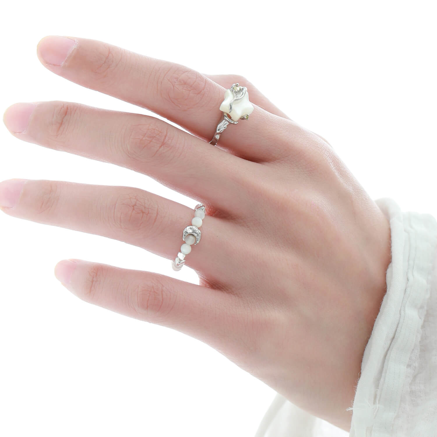 Seashell Pearl Beaded Ring for Women  Buy at Khanie
