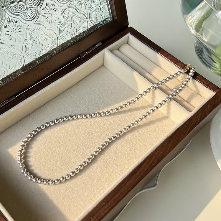 Silver Grey Pearl 14K Gold-Filled Necklace  KHANIE