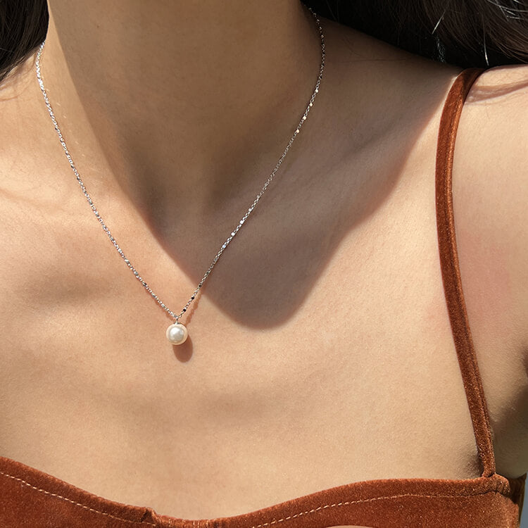 Buy Beautifully Crafted Pearl Beaded Silver Chain –  CherishBox_pearljewellery