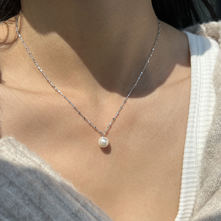 Simple Elegance Pearl Necklace  Buy at Khanie