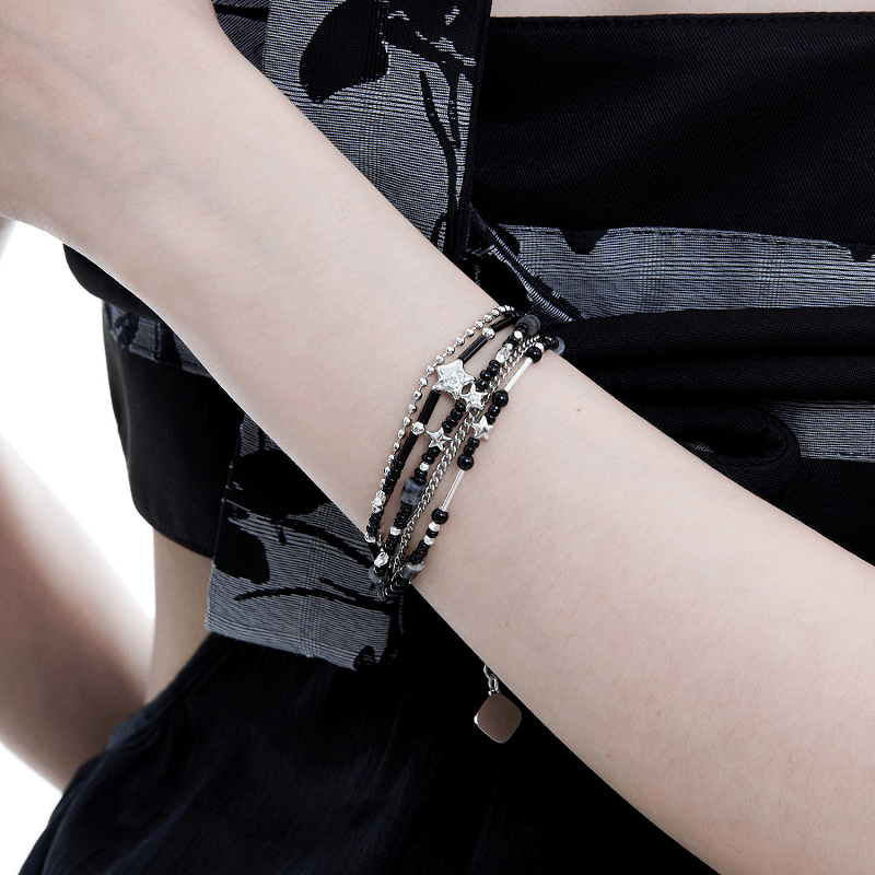 Starry Layers Beaded Chain Bracelet | Buy at KHANIE
