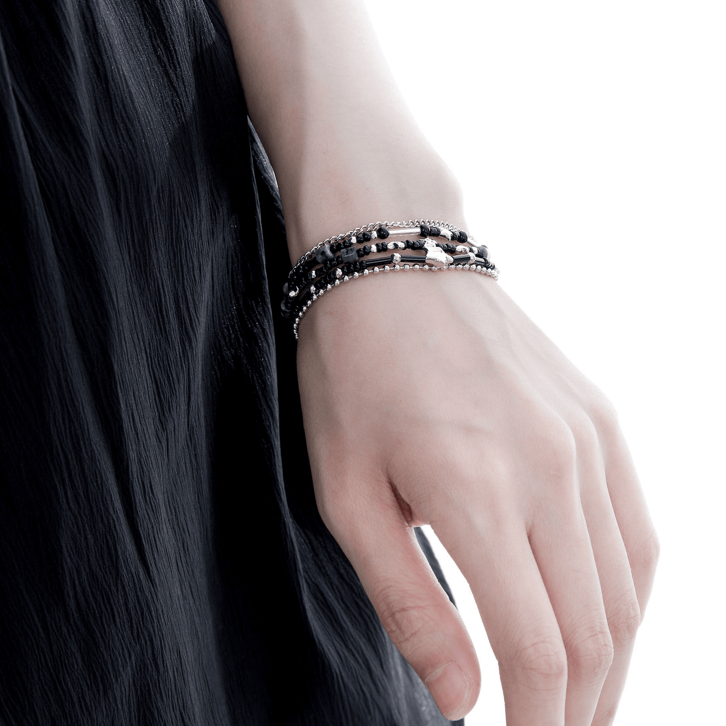 Starry Layers Beaded Chain Bracelet | Buy at KHANIE