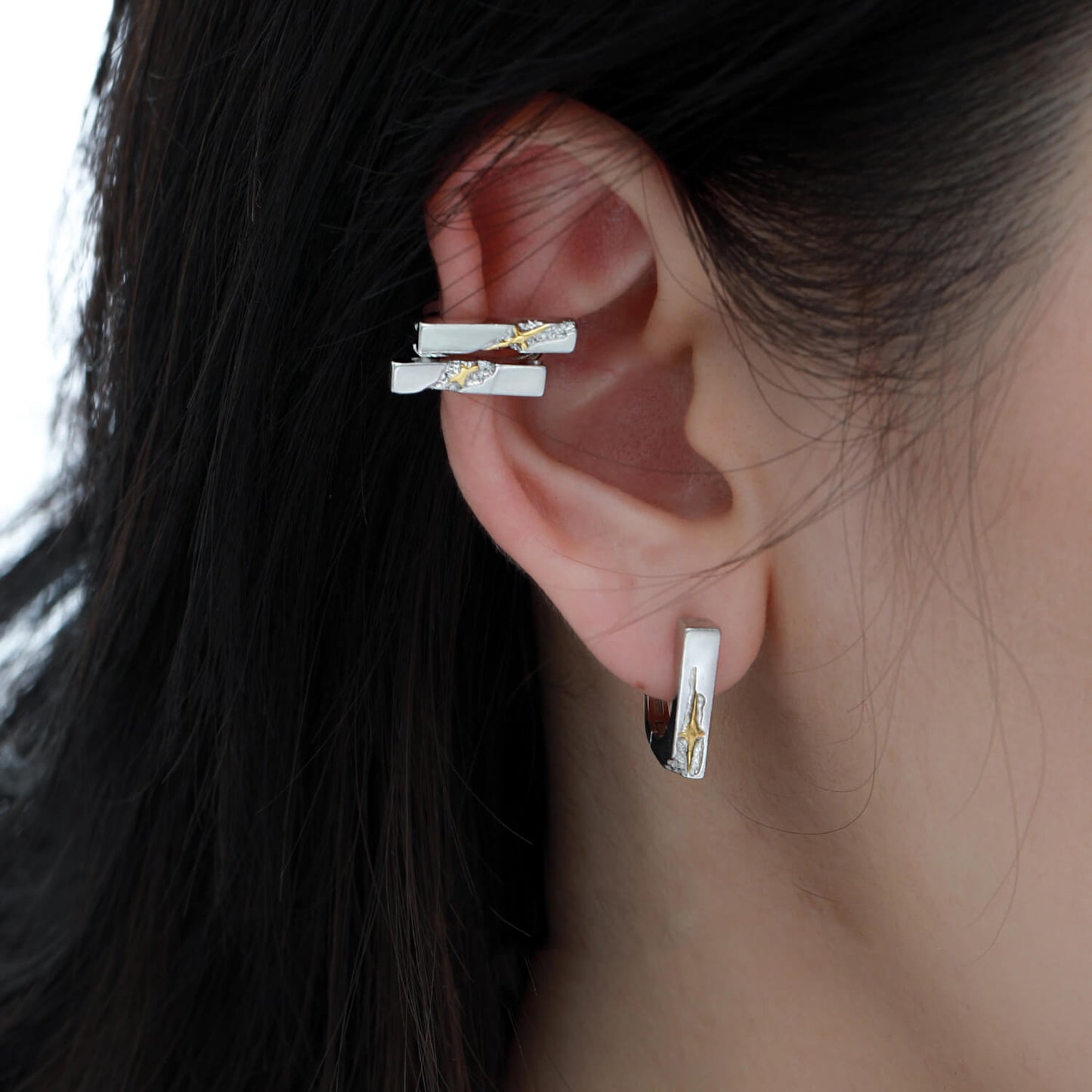 Starry Meteor Minimalist Stud Earrings  Buy at Khanie