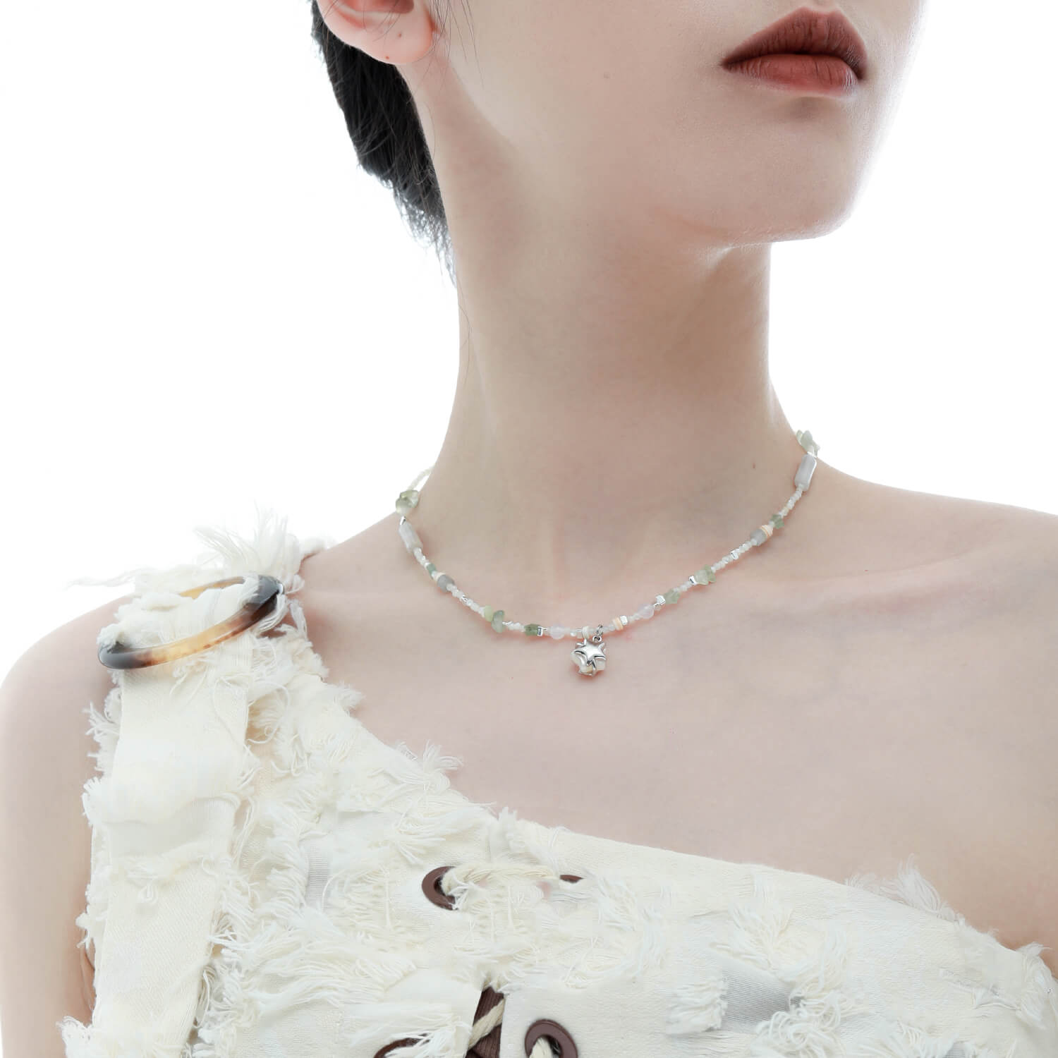 Stellar Seashell Beaded Pearl Necklace  Buy at Khanie