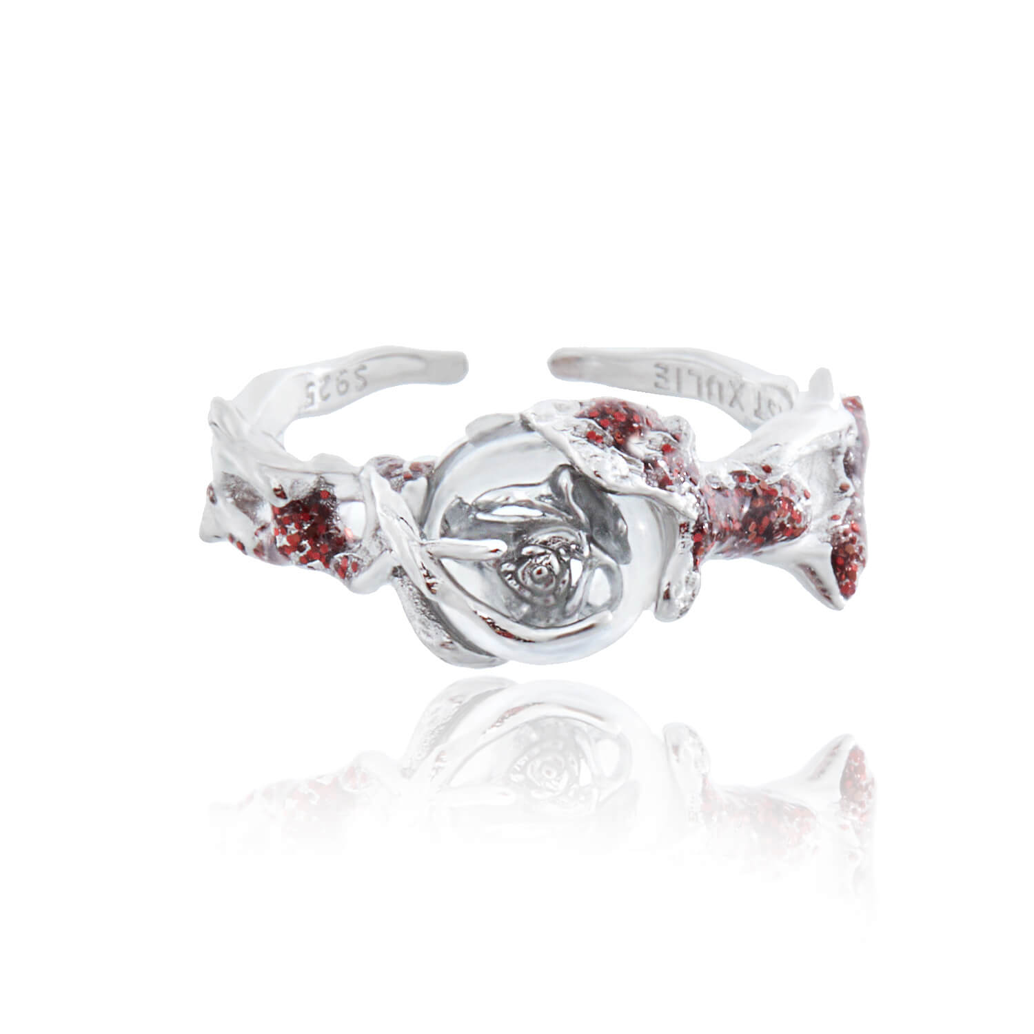 Thorny Rose Round Engraved Ring  Buy at KHANIE