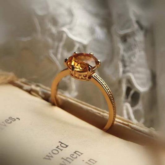 vintage style crystal ring