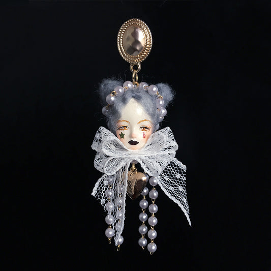 Handmade alternative doll earrings buy at khanie