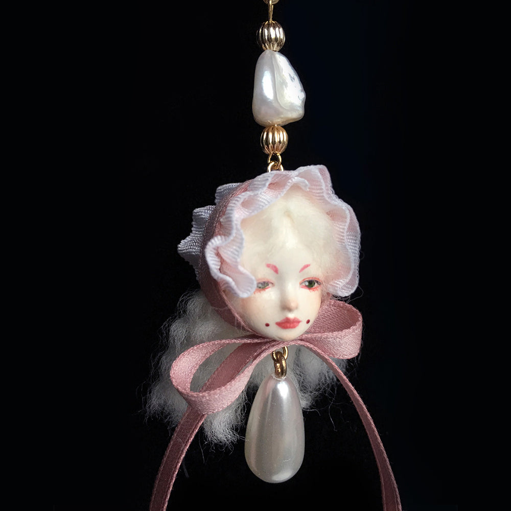 Lolita Dark Glamour Earrings Handmade Clay Jewelry | Buy at Khanie