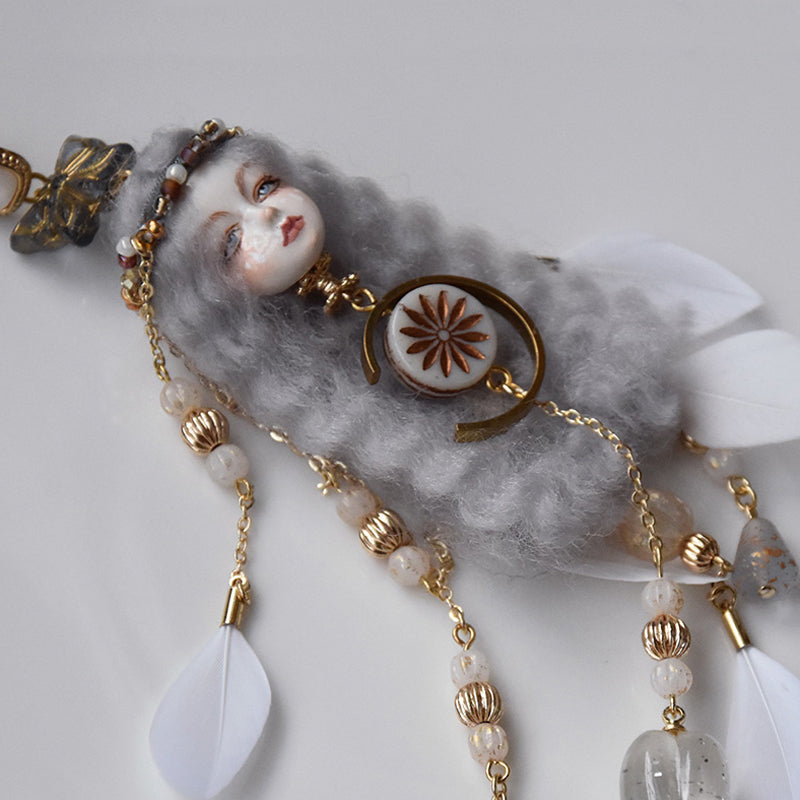 Gypsy Girl Handmade Earrings Clay Unique Doll Design Jewelry | Buy at Khanie