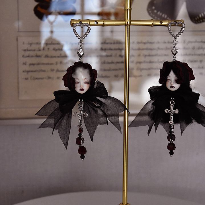 Vampire Princess Handmade Earrings Dark Glamour Jewelry | Buy at Khanie