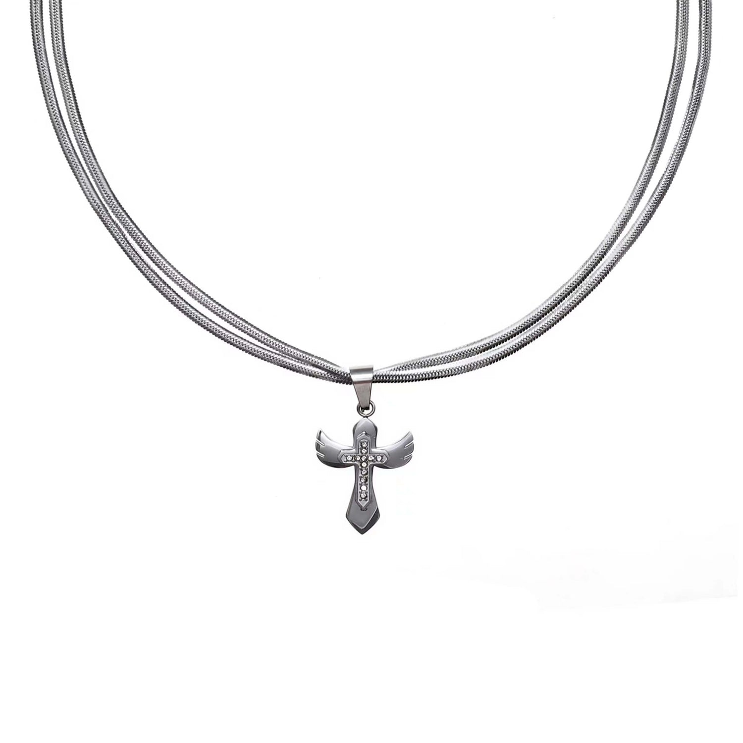 Angel Wing Cross Necklace | Buy at Khanie
