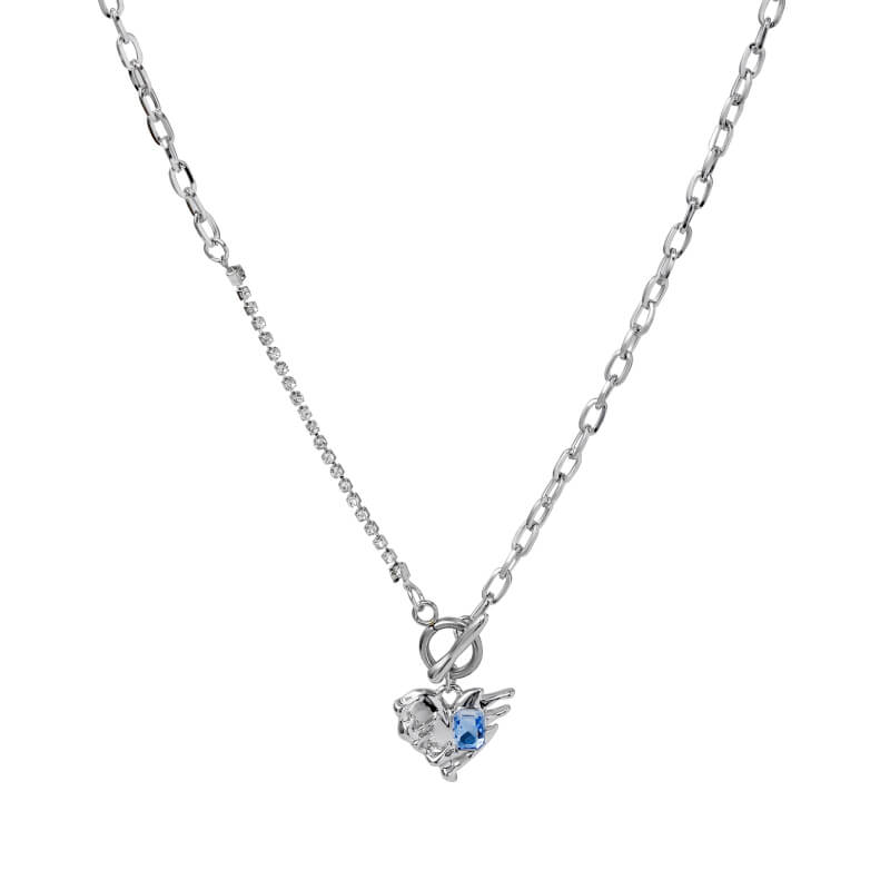 Blue Heart OT Necklace Cute  Buy at Khanie