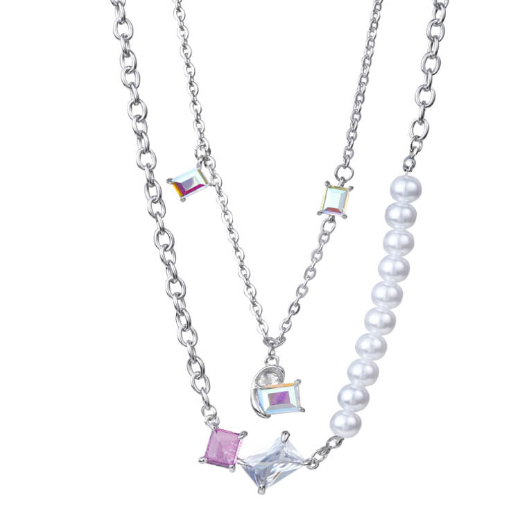 Colorful Cubic Zirconia Layered Necklace  Buy 3 Pay for 2  Buy at Khanie