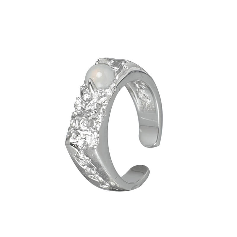Couple Rings Set Simple White Agate Rings  Buy at Khanie (4)