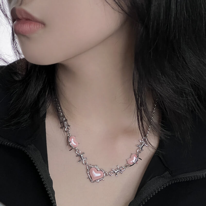 Edgy Thorn Heart Pendant Clavicle Chain  Buy 3 Pay for 2  Buy at Khanie
