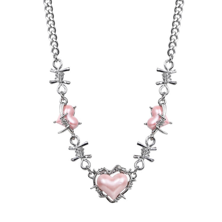 Edgy Thorn Heart Pendant Clavicle Chain  Buy 3 Pay for 2  Buy at Khanie