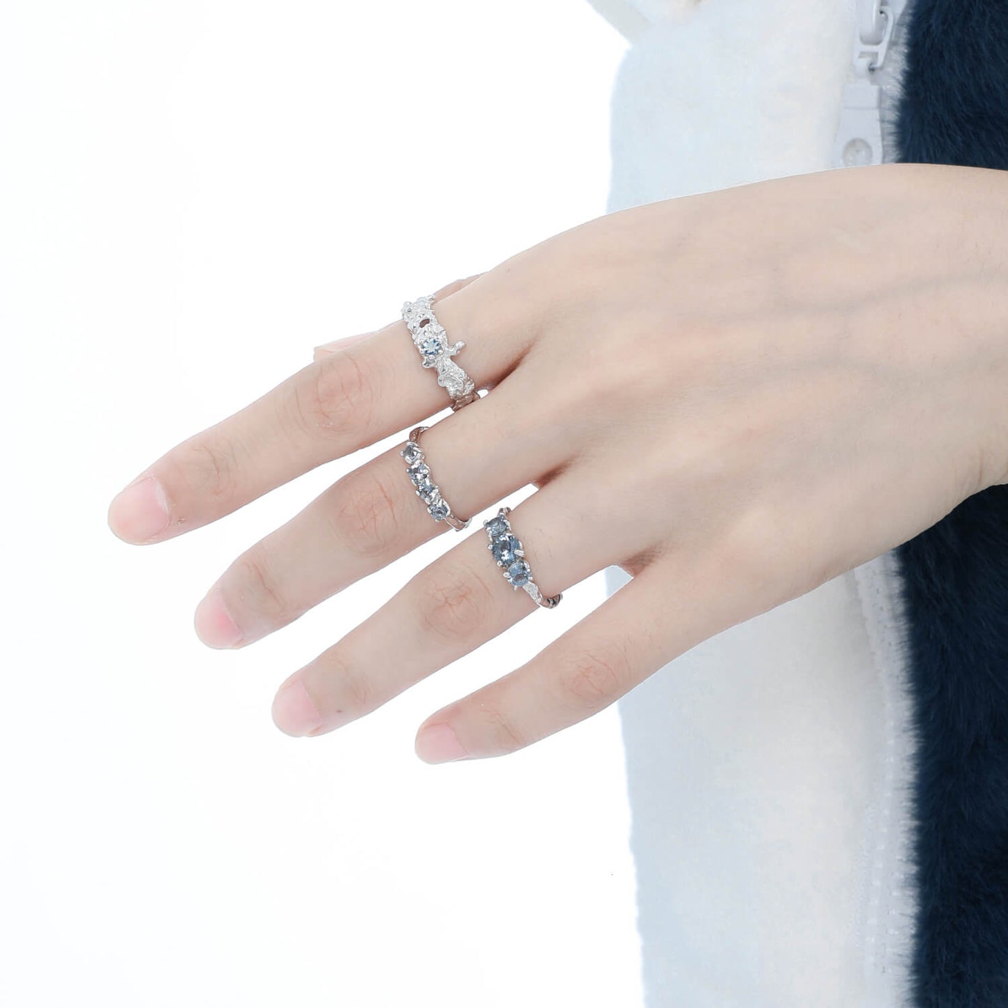 Iceland S925 Silver Ring Gemstone Ring | Shop at Khanie