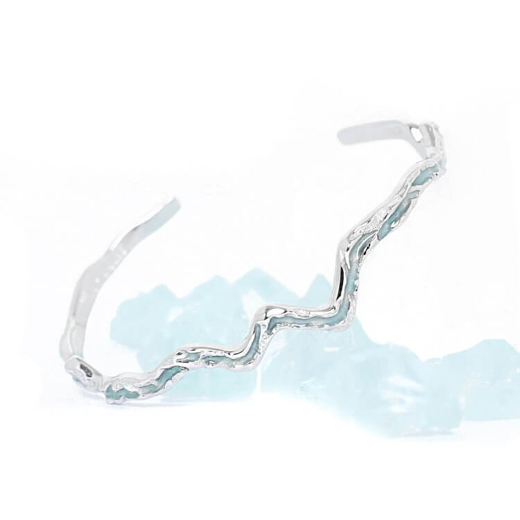 Glaciers Bracelet Silver Blue  Buy at Khanie