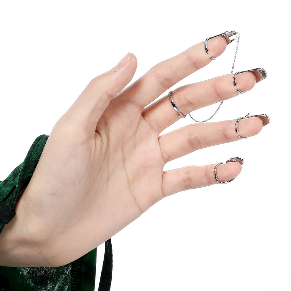 Green Nail Cover Nail Ring | Buy at Khanie