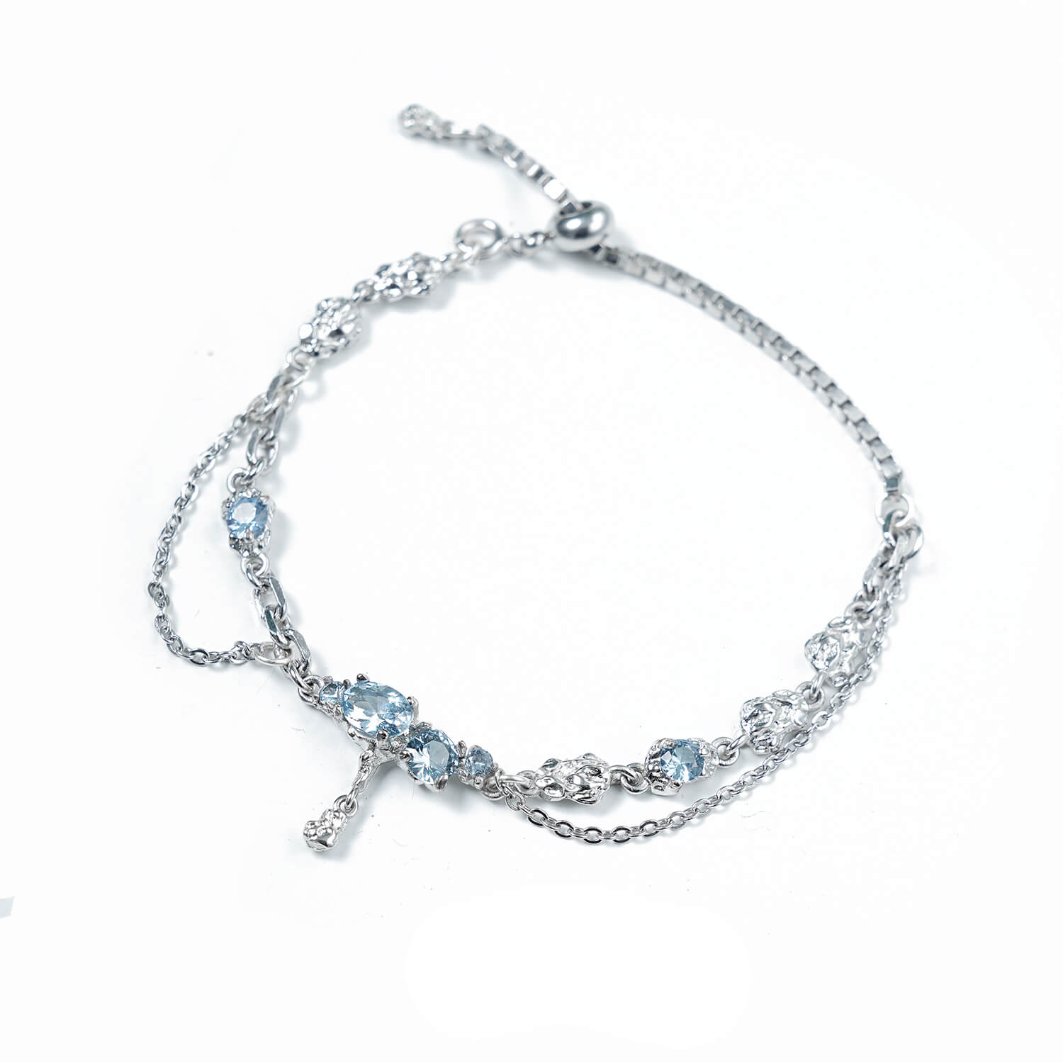 Ice Blue Zircon Bracelet Sparkling Accessories for Your Everyday Style  Buy at Khanie