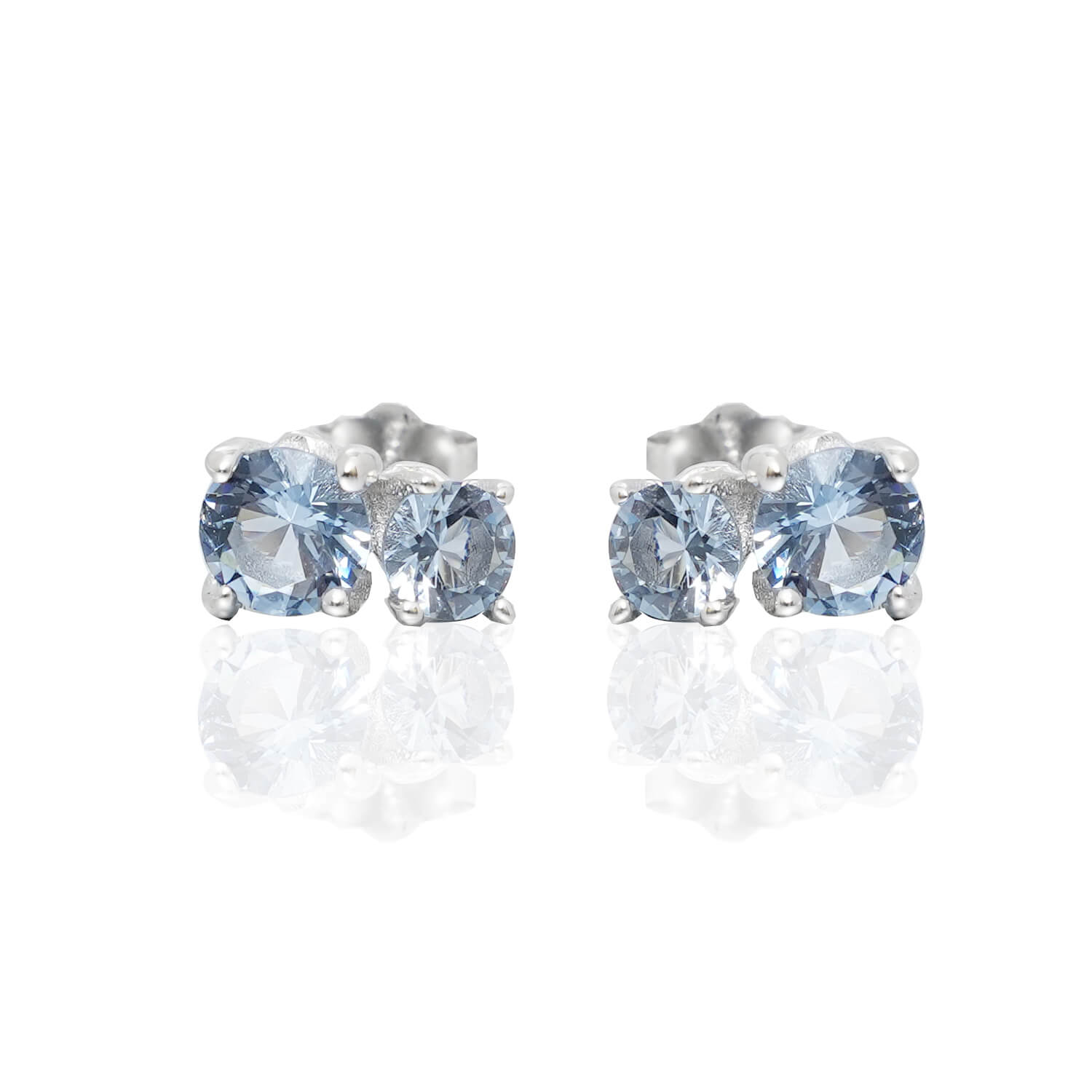 Iceberg Silver Blue Gemstone Stud Earrings  Buy at Khanie
