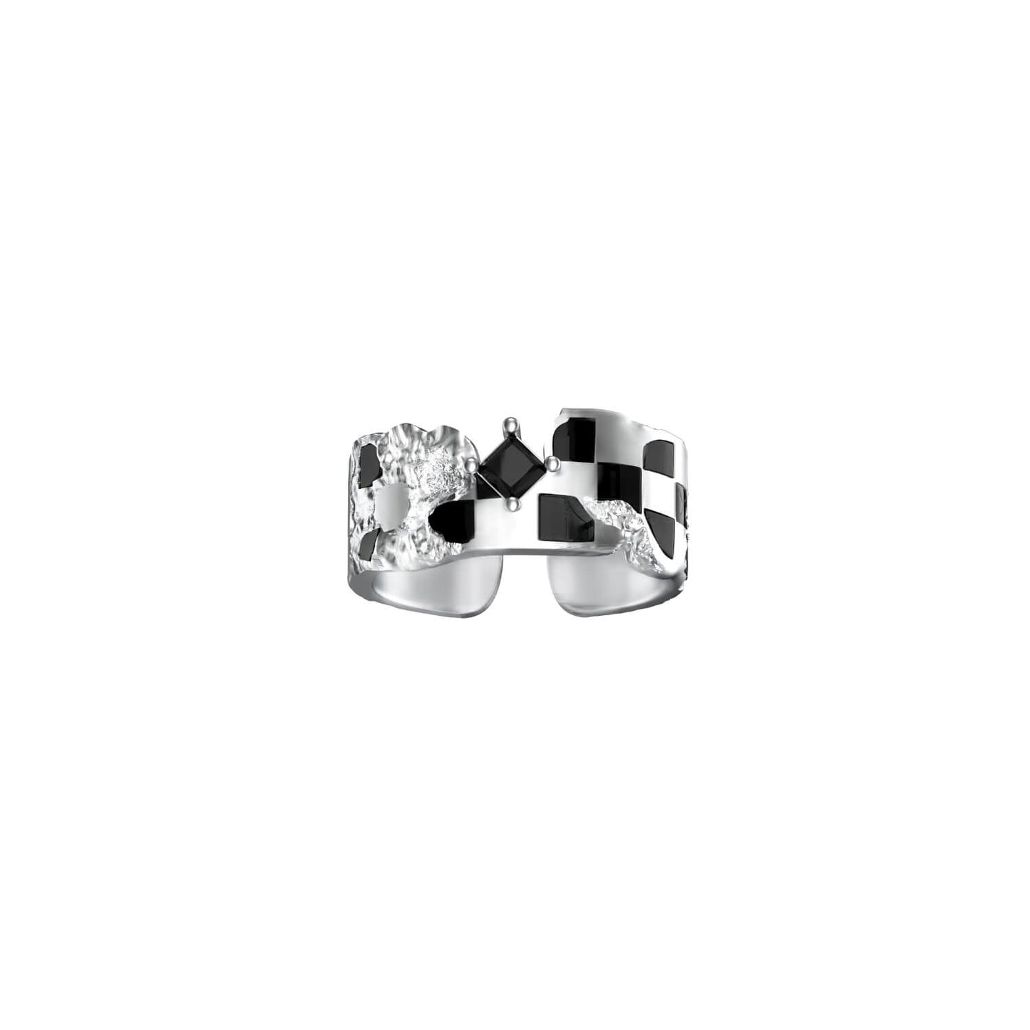 Irregular Checkerboard Rings | Buy at Khanie