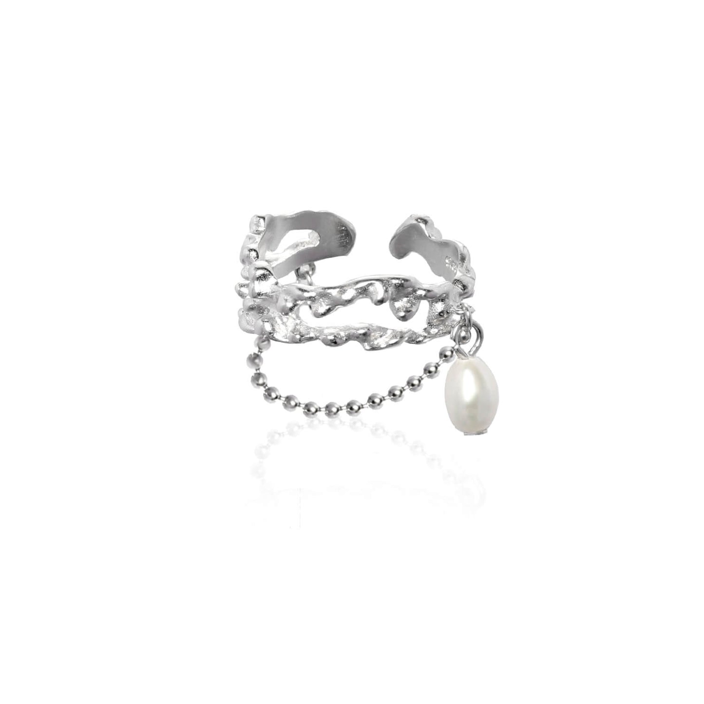 Irregular Pearl Ring Genderless Jewelry | Buy at Khanie