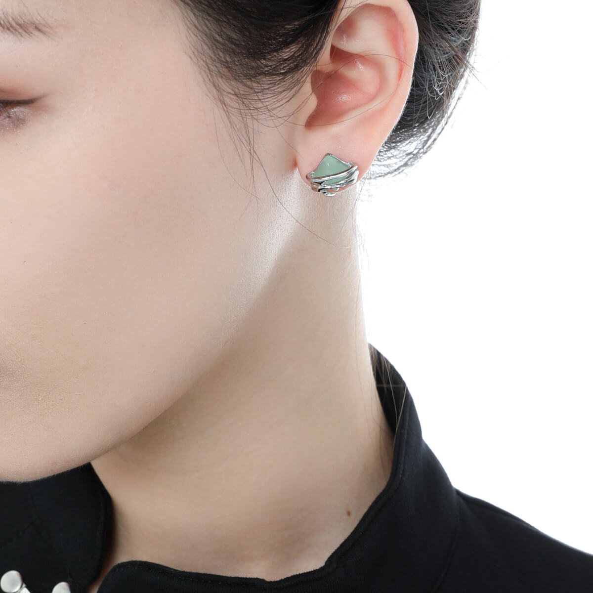 Jade Ear Studs Genderless Earrings  Buy at Khanie