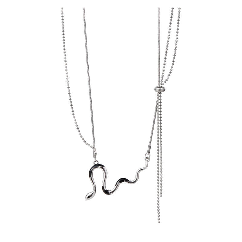 Layered Snake Necklace Neutral Necklace  Buy at Khanie