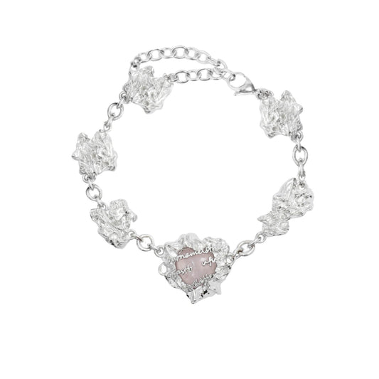 Love Letter Crystal Bracelet Pink  Buy at Khanie