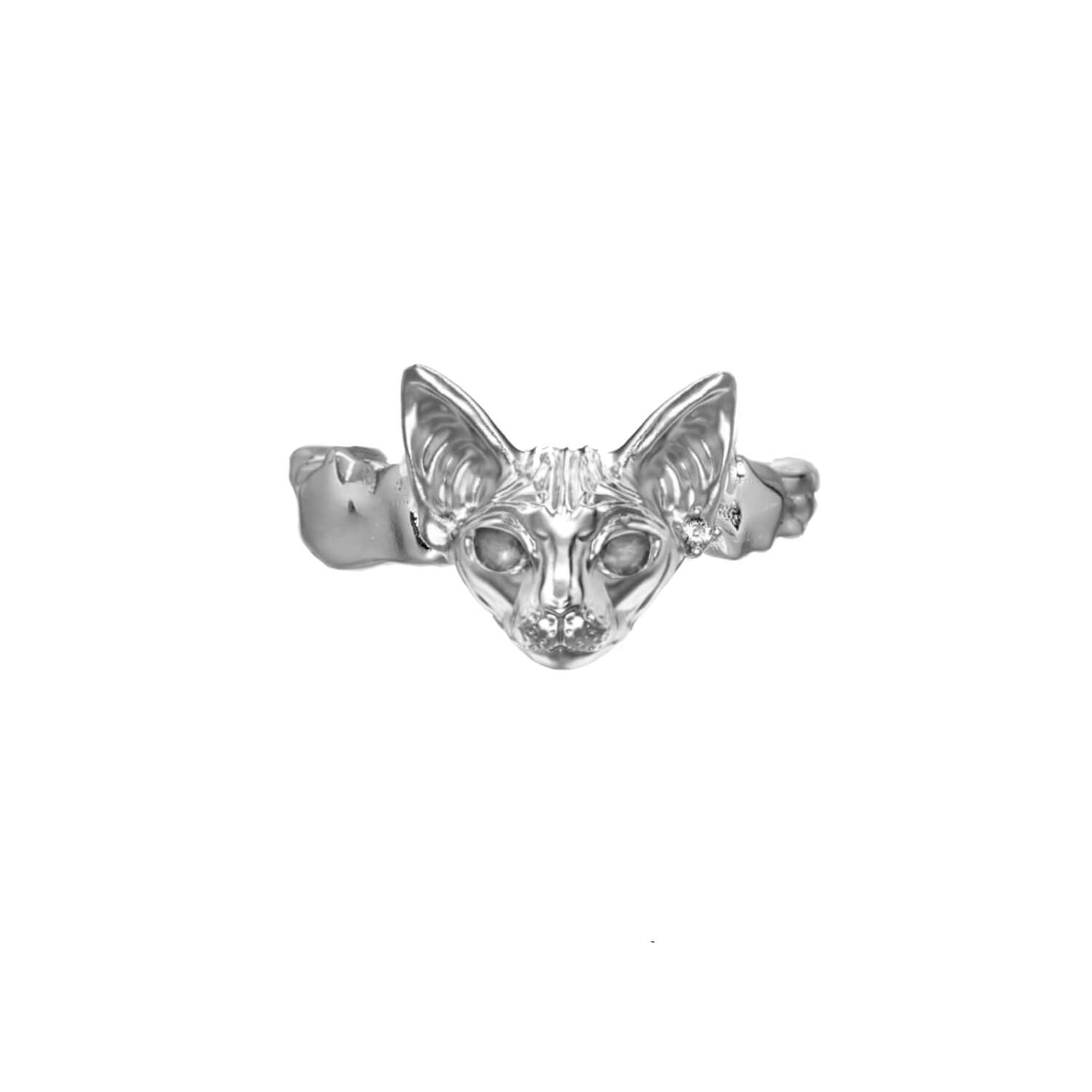 Miaowing Y2K S925 Silver Ring Cat  Buy at Khanie