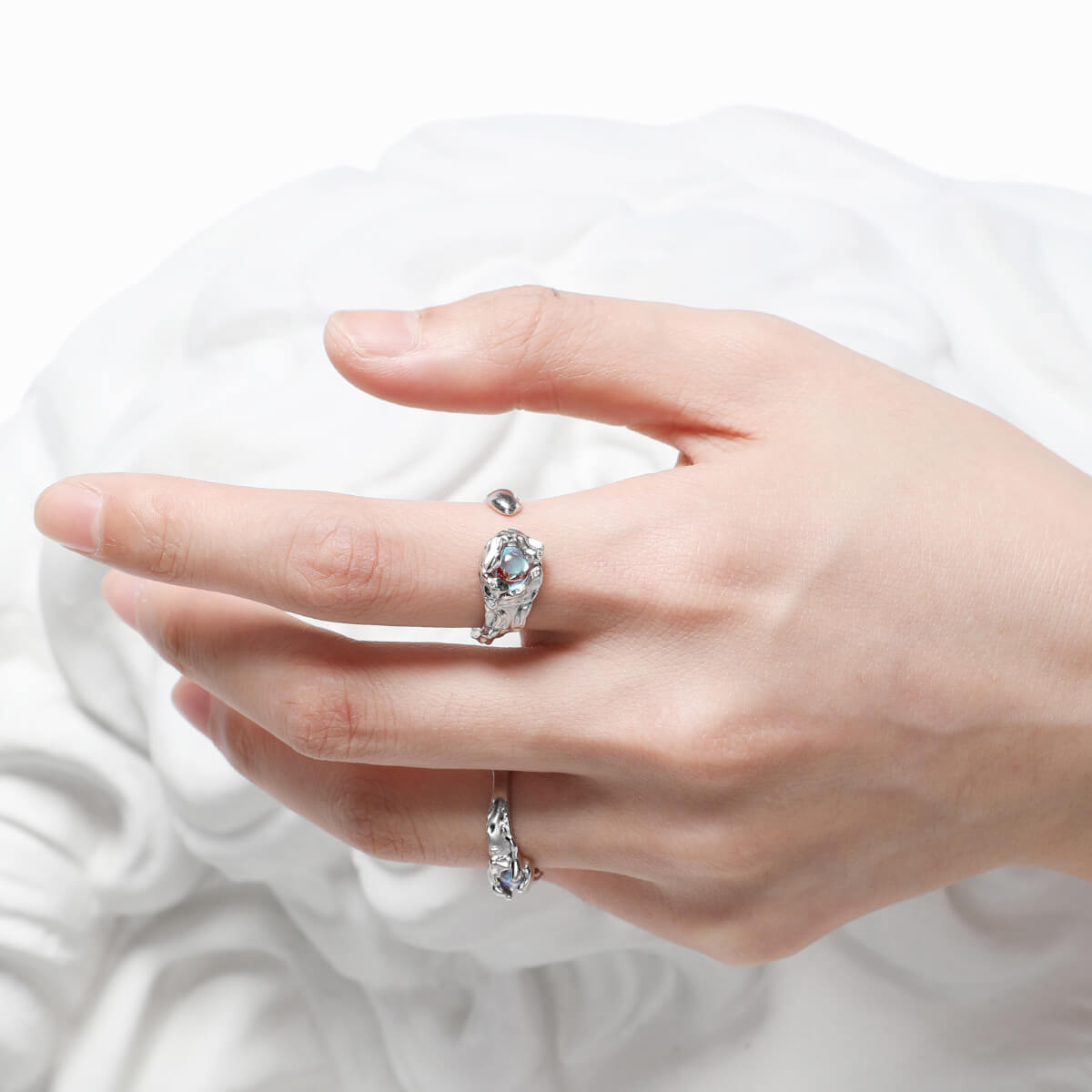 Moonstone Silver Ring Genderless Ring | Buy at Khanie