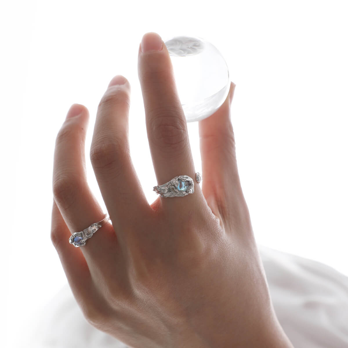 Moonstone Silver Ring Genderless Ring | Buy at Khanie