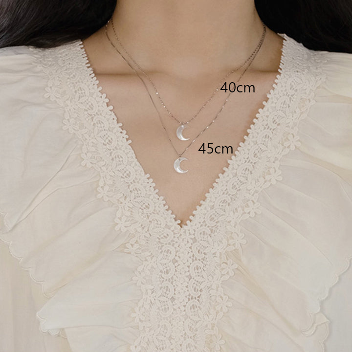 Newborn Moon Necklace Silver  Buy at Khanie
