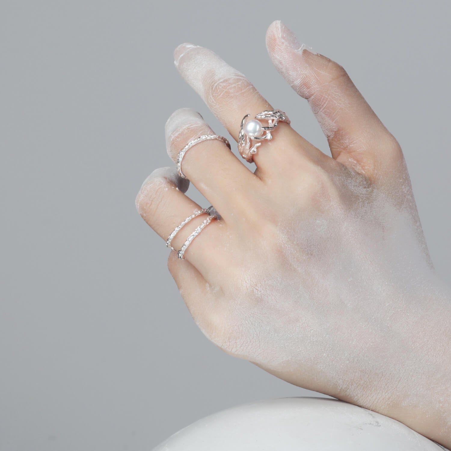 Pearl Alternative Genderless Rings | Buy at Khanie