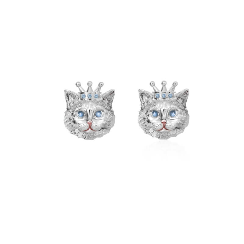 Ragdoll Cat Stud Earrings Ear Clips  Buy at Khanie